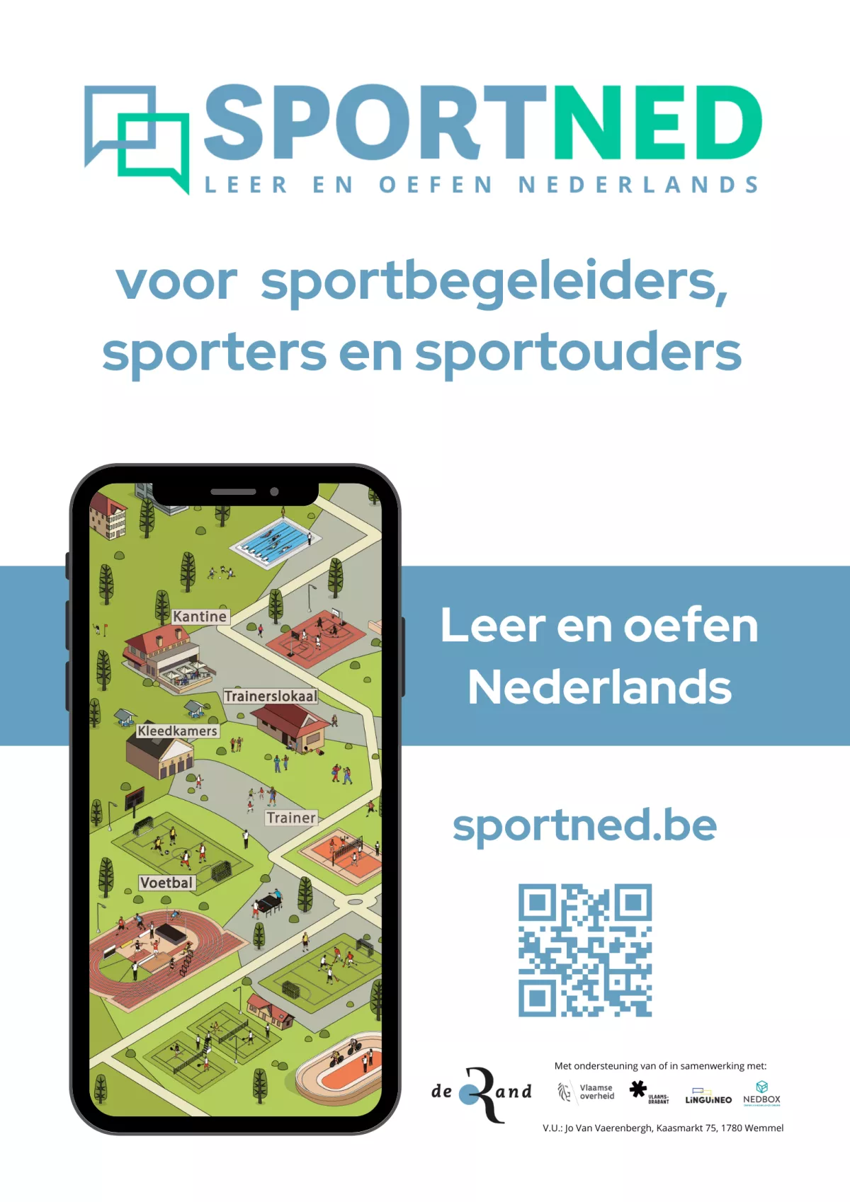 SportNed. Voor sportbegeleiders, sporters en sporthouders. Leer en oefen Nederlands: sportned.be